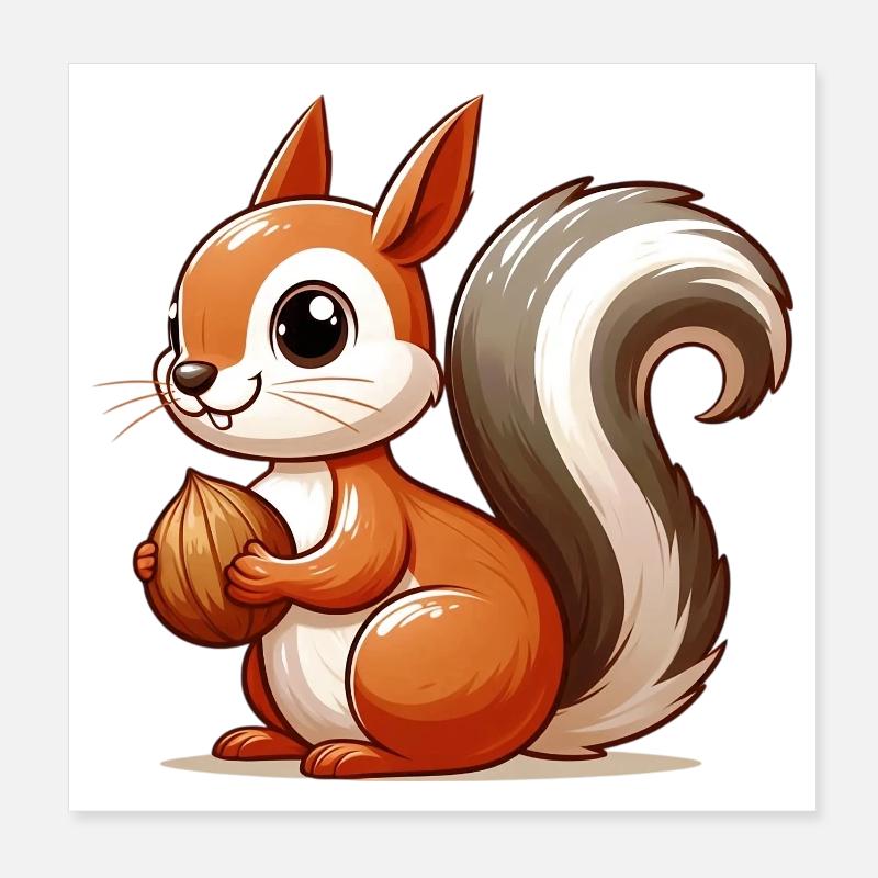 Eichhörnchen Poster 20x20 cm
