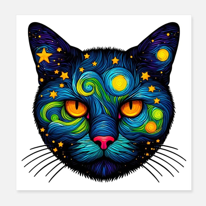 Katze Poster 20x20 cm