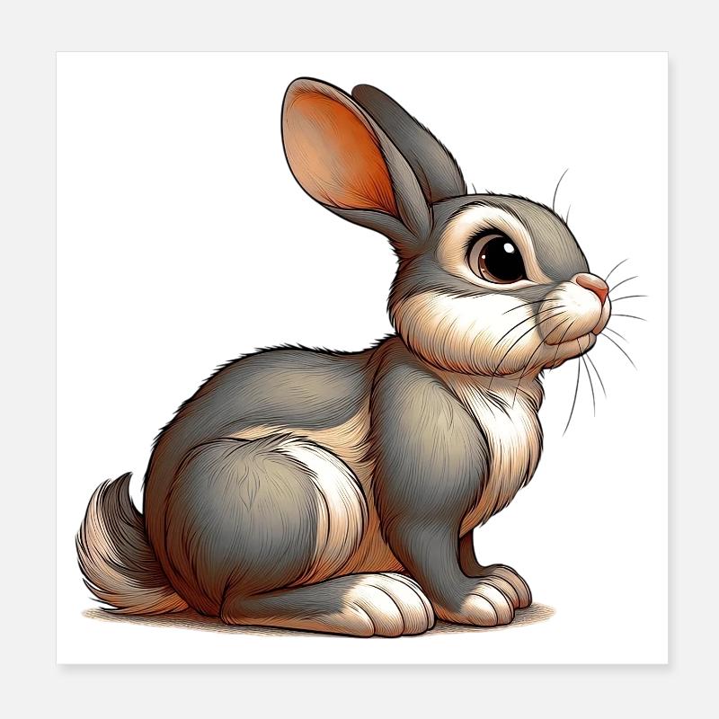 Lapin Poster 20 x 20 cm