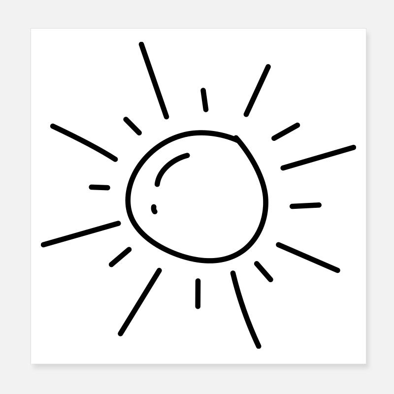 Sonne Poster 20x20 cm