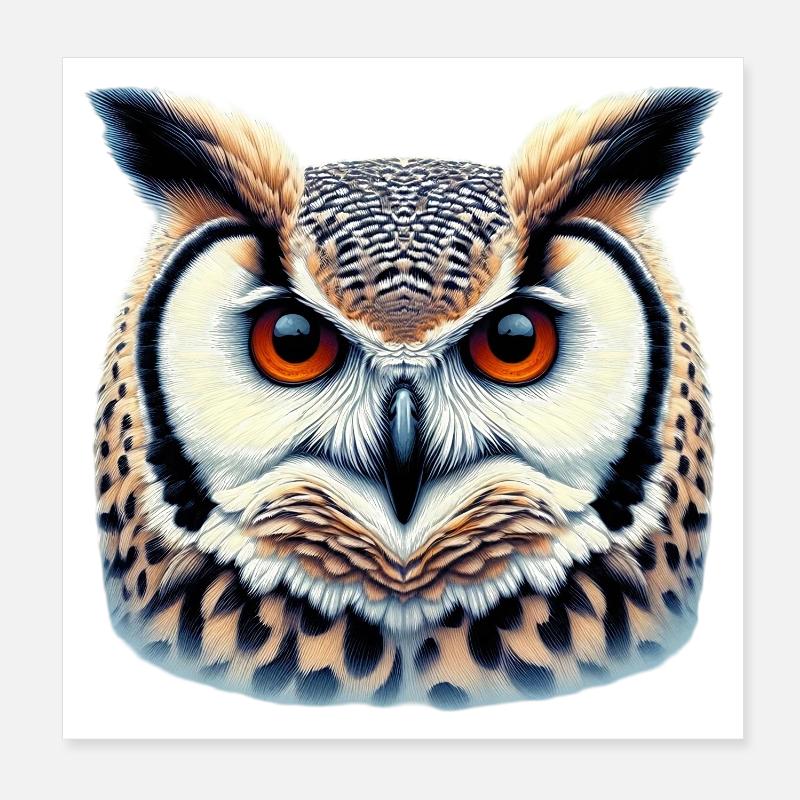 Eule Poster 20x20 cm