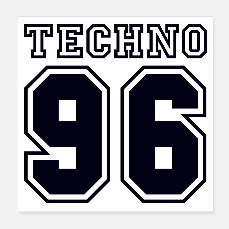 TECHNO 96 Poster 20x20 cm