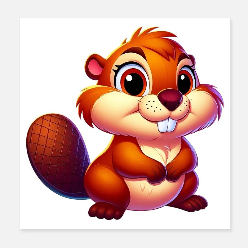 Castor Poster 20 x 20 cm