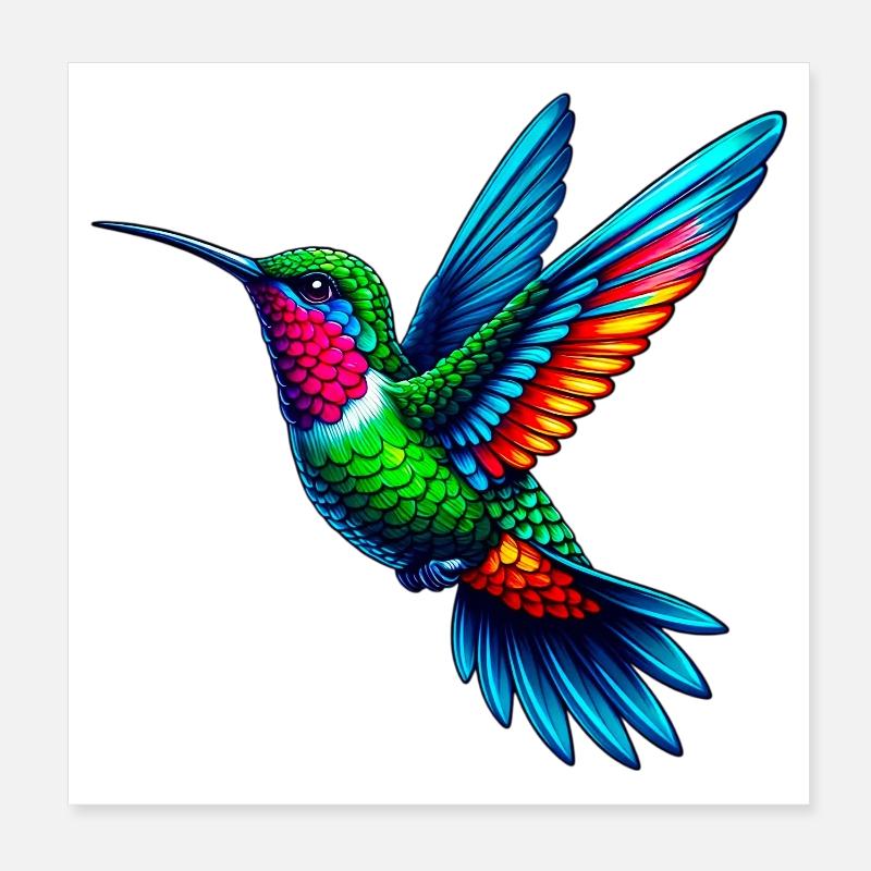 Colibri Poster 20 x 20 cm