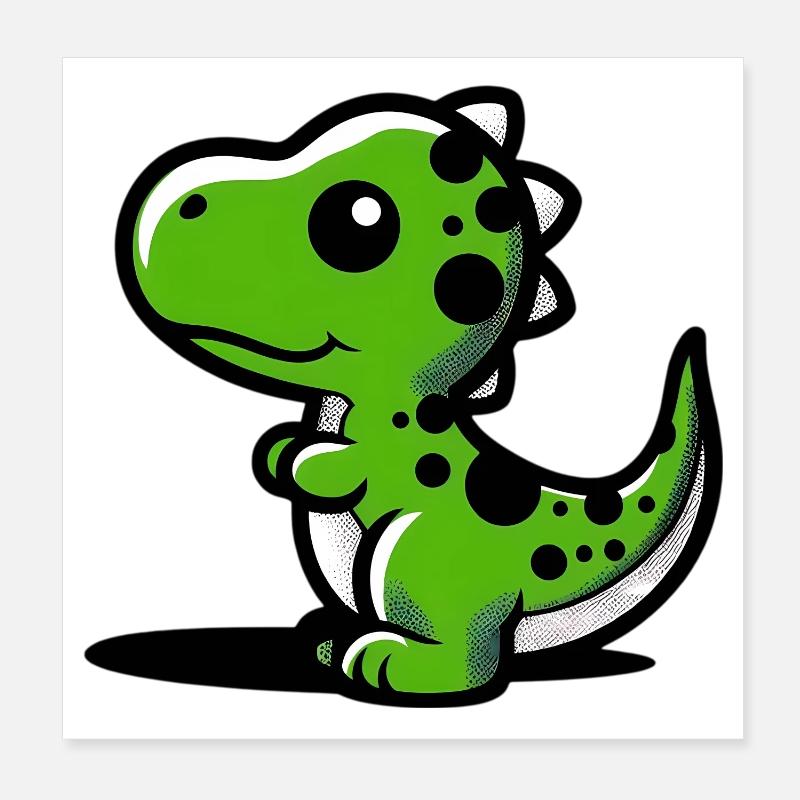Dinosaure Poster 20 x 20 cm