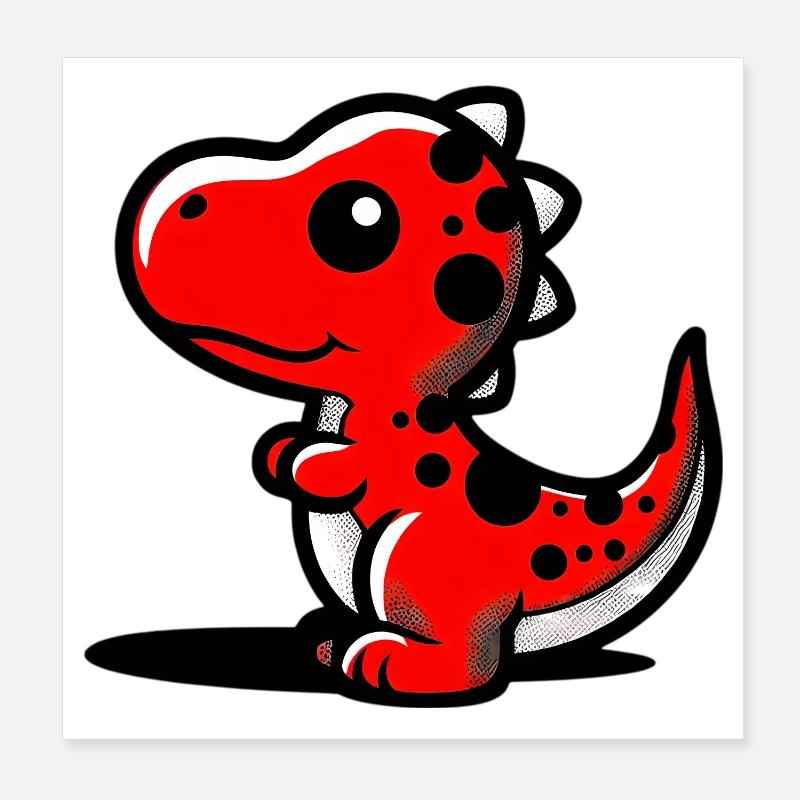 Dinosaure Poster 20 x 20 cm
