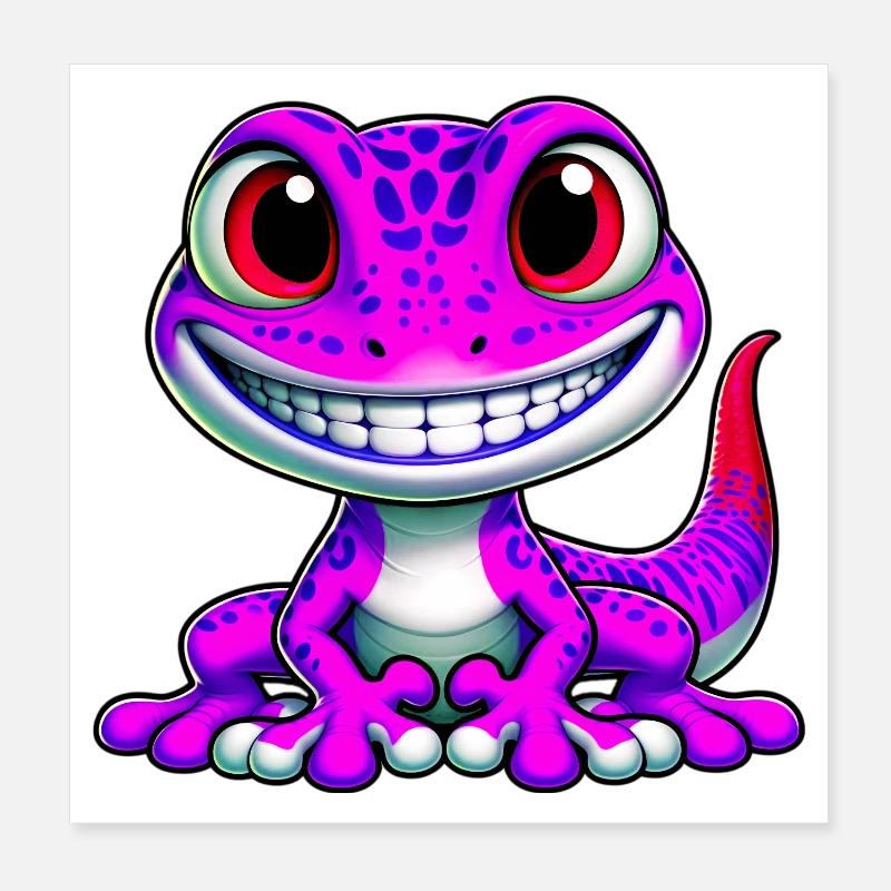 Gecko Poster 20 x 20 cm