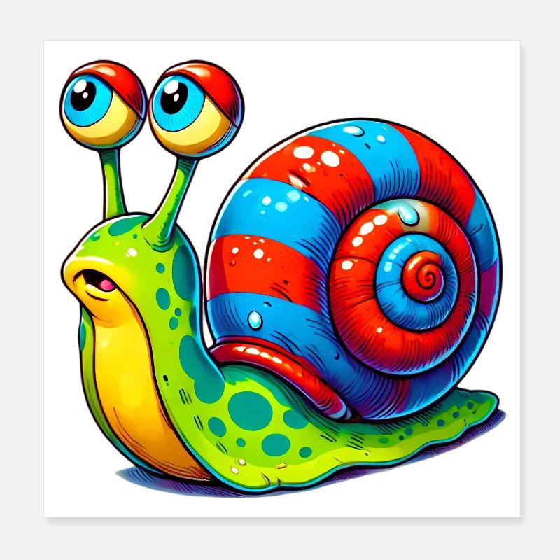 Escargot Poster 20 x 20 cm