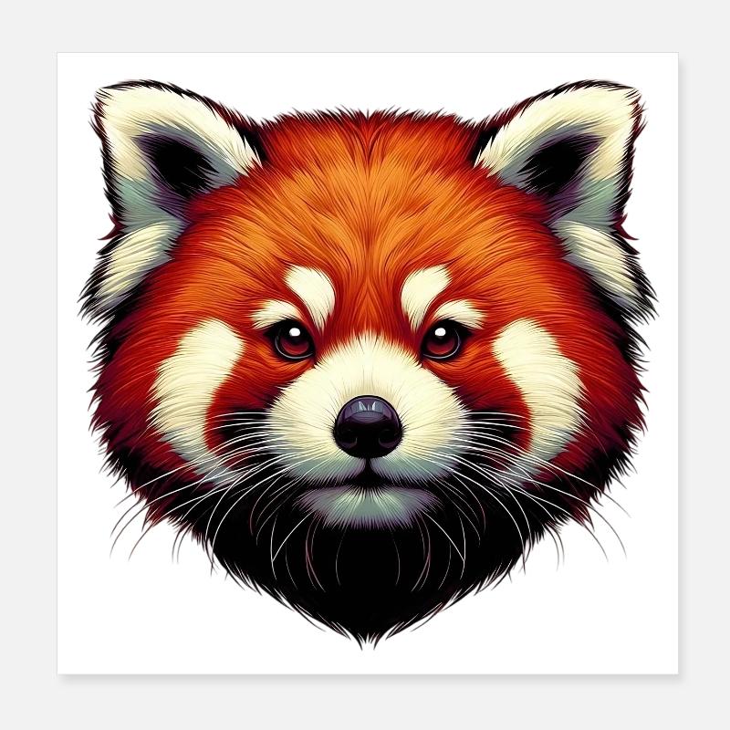 Kleiner Panda Poster 20x20 cm
