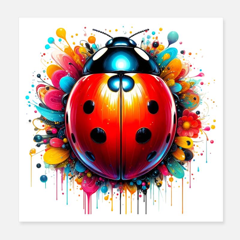 Coccinelle Poster 20 x 20 cm