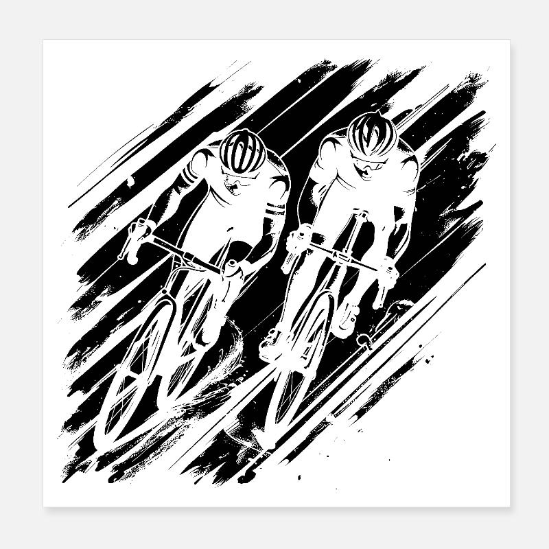Cyclist Poster 8" x 8" (20x20 cm)