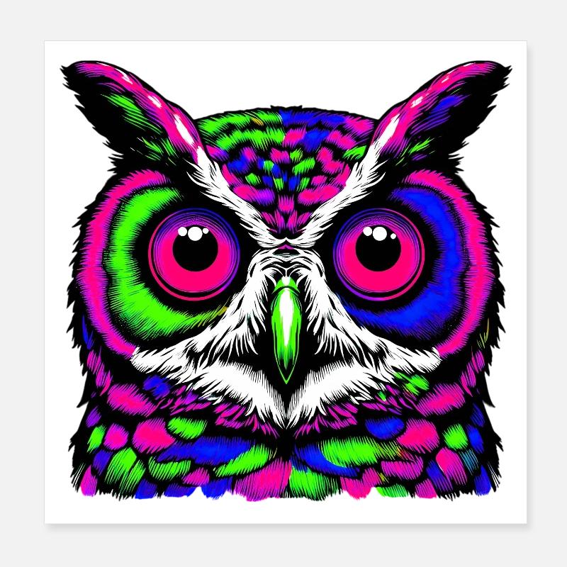 Eule Poster 20x20 cm