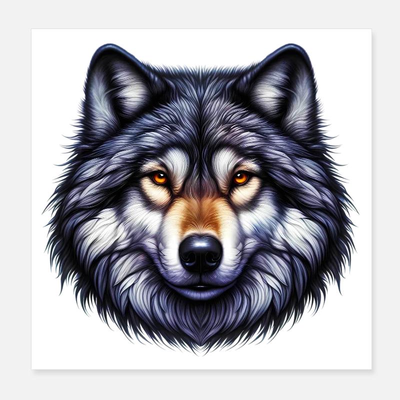 Wolf Poster 20x20 cm