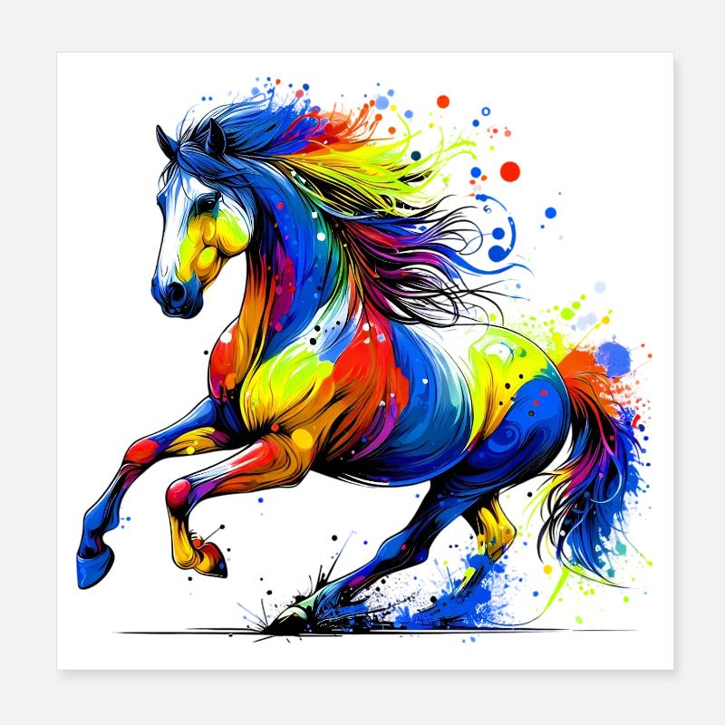 Cheval Poster 20 x 20 cm