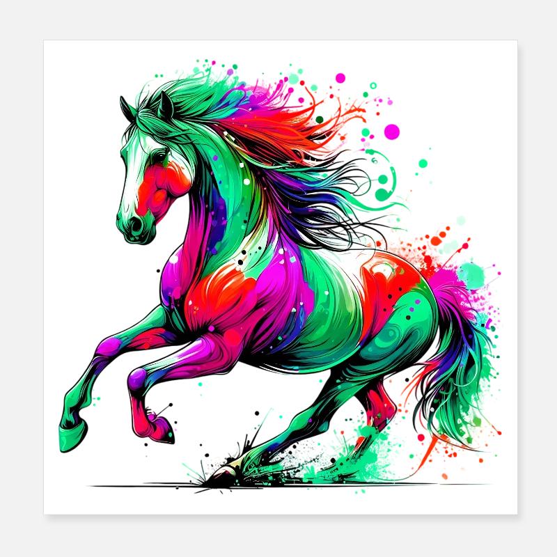 Cheval Poster 20 x 20 cm