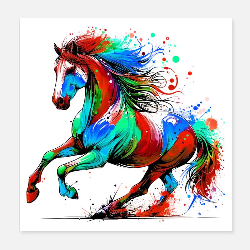 Cheval Poster 20 x 20 cm
