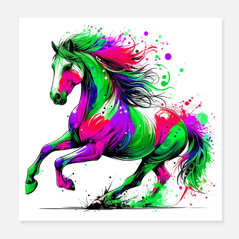 Cheval Poster 20 x 20 cm