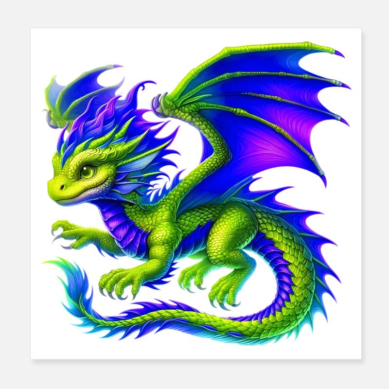 Dragon Poster 20 x 20 cm