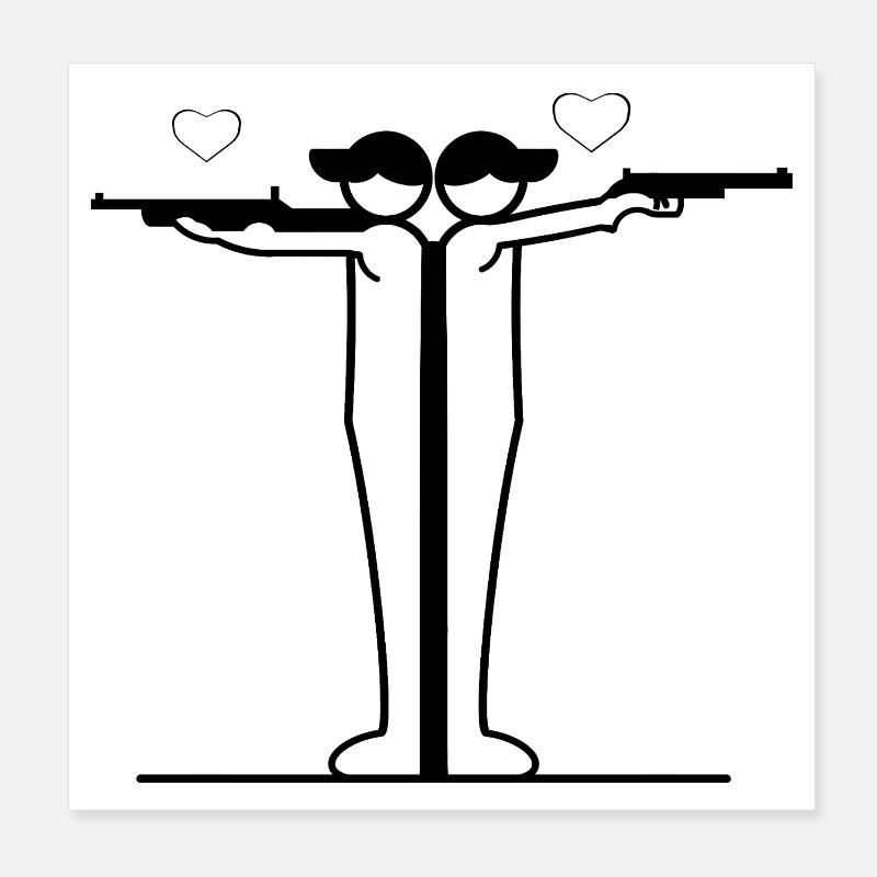 Shooters Poster 8" x 8" (20x20 cm)