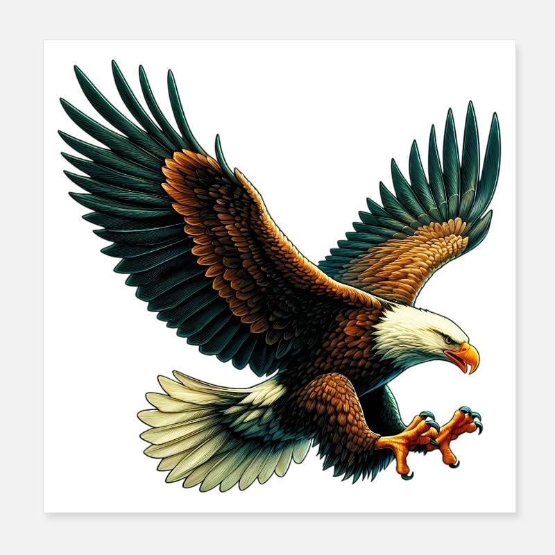 Eagle Poster 8" x 8" (20x20 cm)