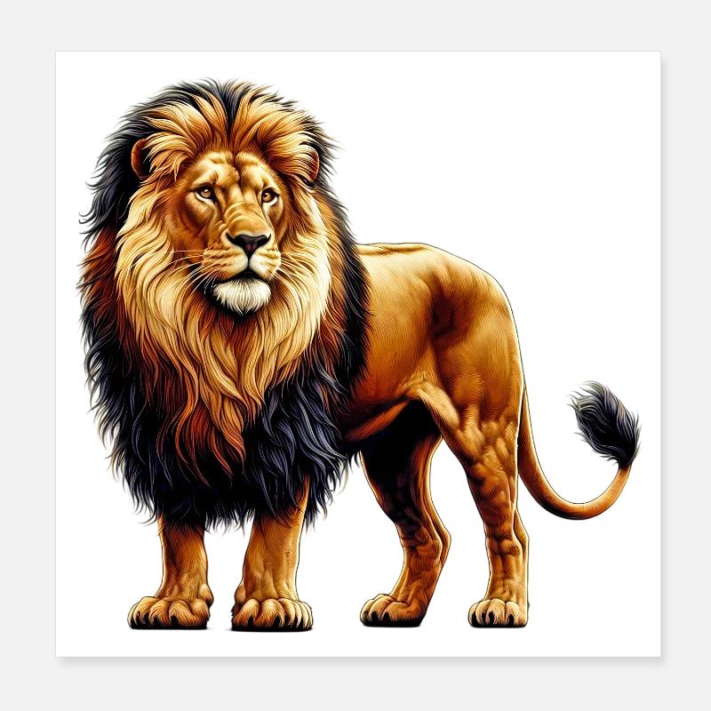 Löwe Poster 20x20 cm