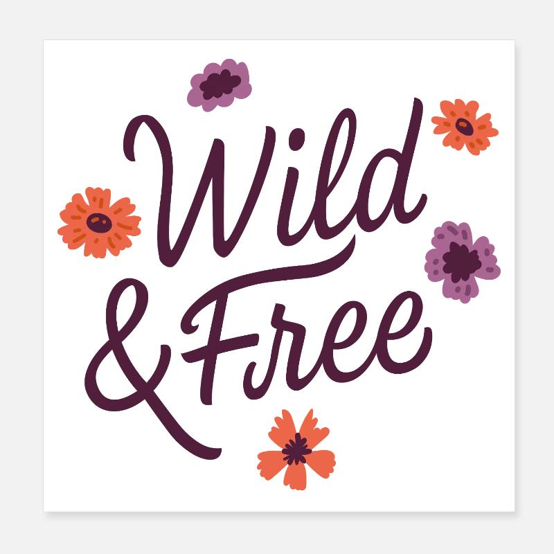 Wild & Frei Poster 20x20 cm