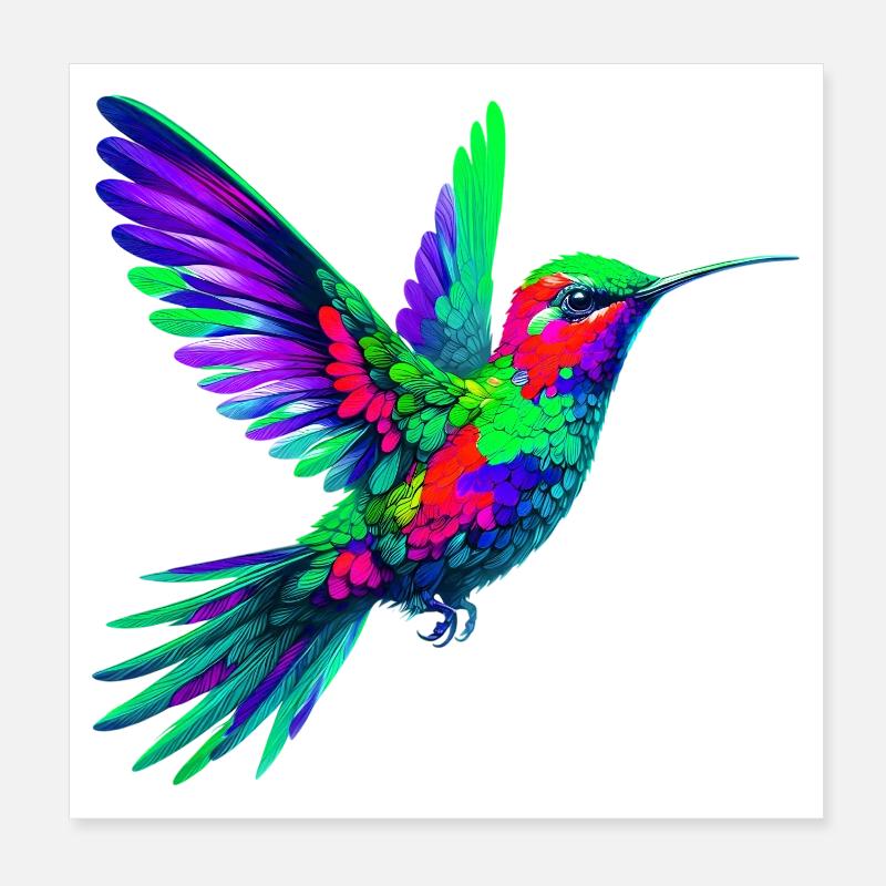 Kolibri Poster 20x20 cm
