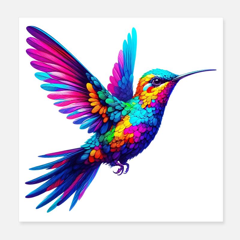 Kolibri Poster 20x20 cm