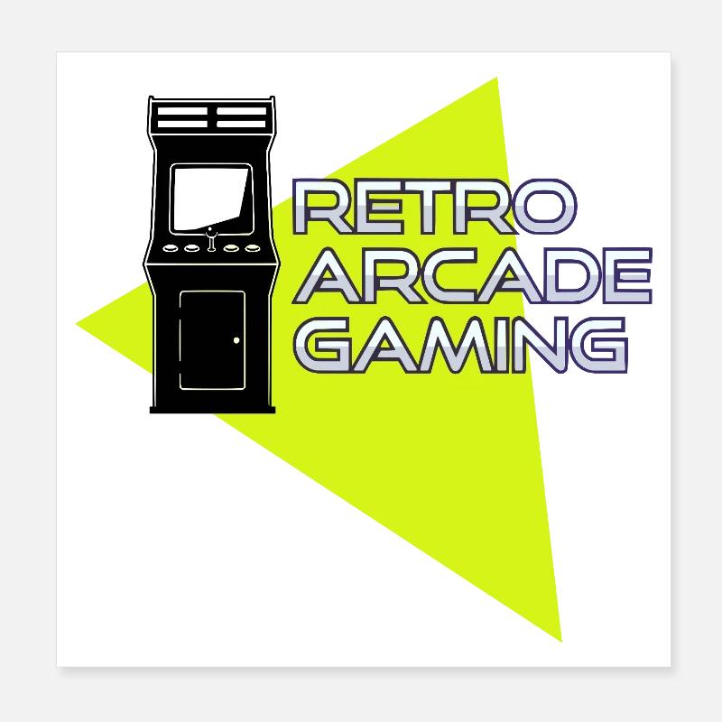 Retro-Arcade-Spiele Poster 20x20 cm