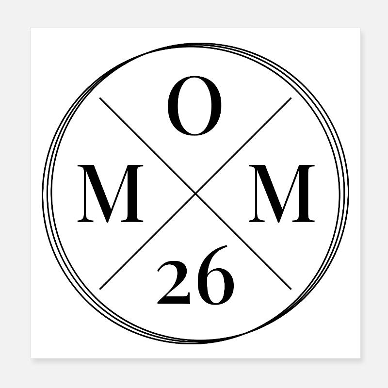 Mom 26 Baby Mutter Muttertag Geschenk Mama 2026 Poster 20x20 cm