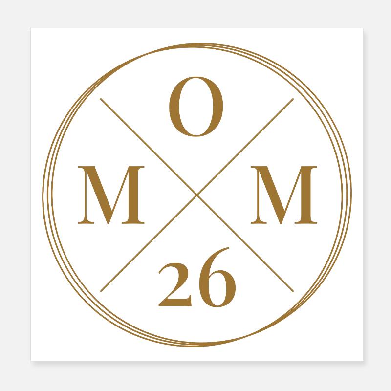 Mom 26 Baby Mutter Muttertag Geschenk Mama 2026 Poster 20x20 cm