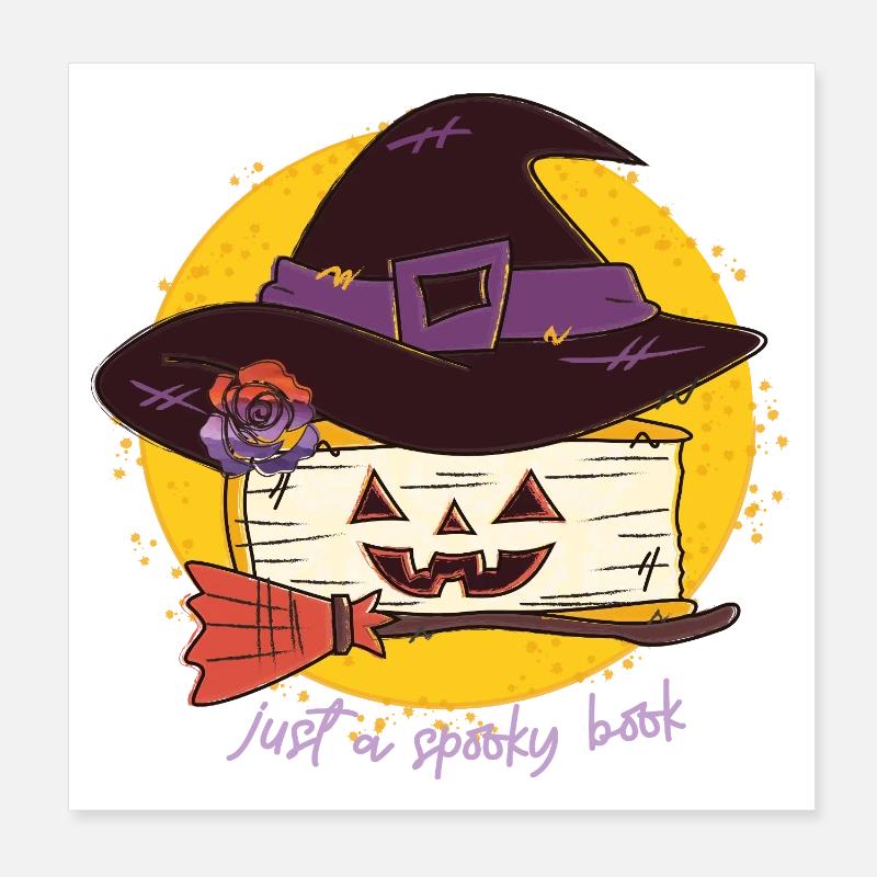 Juste un livre effrayant/Halloween Poster 20 x 20 cm