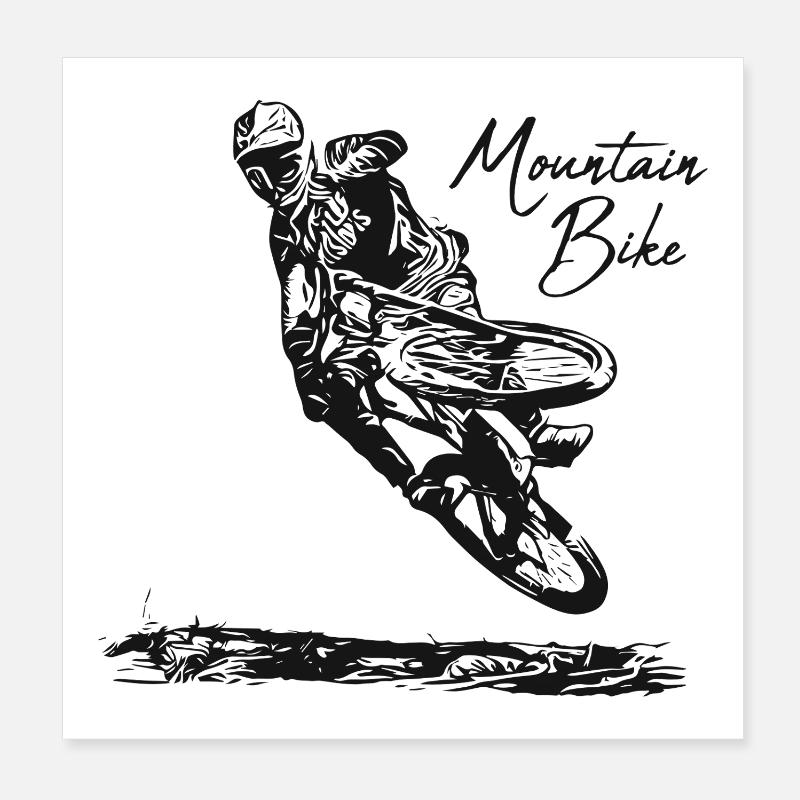 Sprinter sur sentier Poster 20 x 20 cm