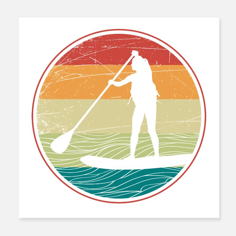 SUP Sunset Vibes Poster 8" x 8" (20x20 cm)