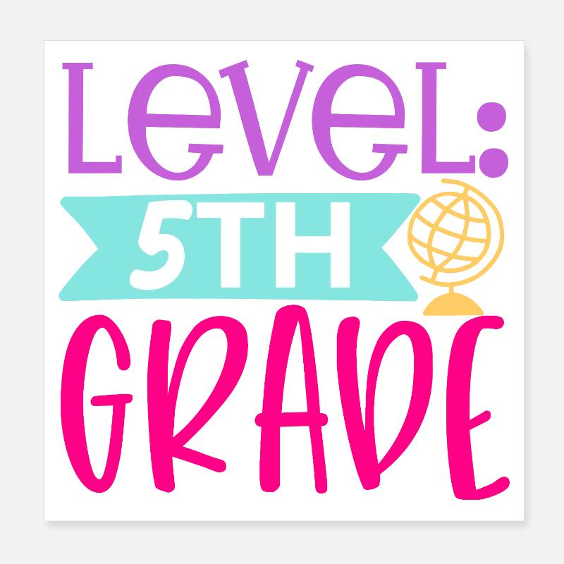 Stufe 5. Klasse Poster 20x20 cm