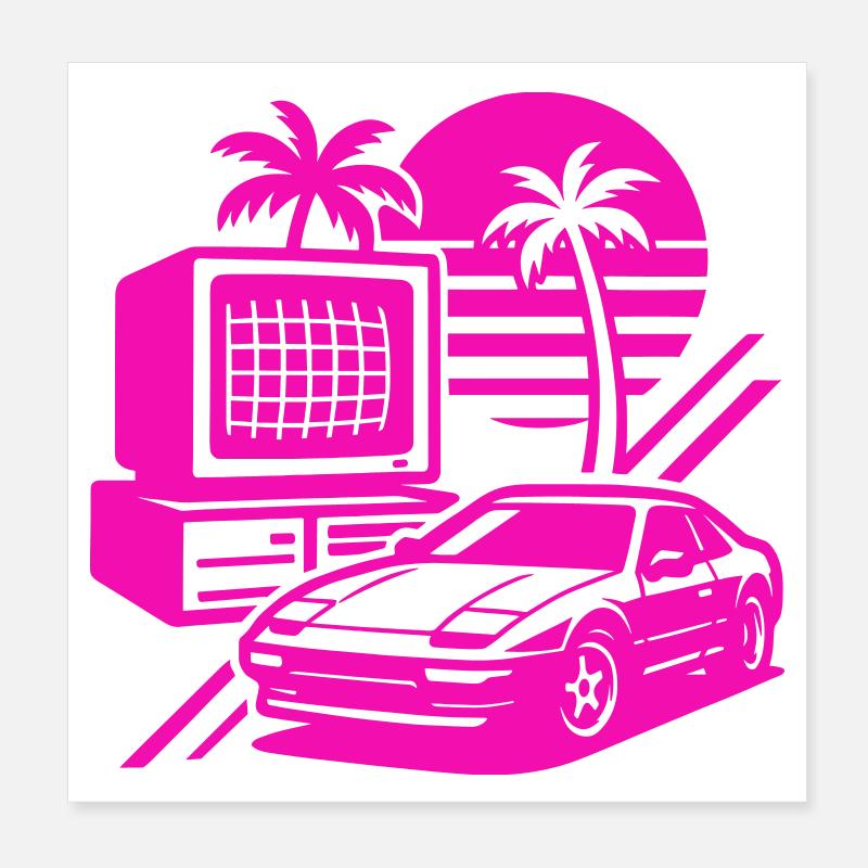 Miami Retro Pop Art Poster 20x20 cm