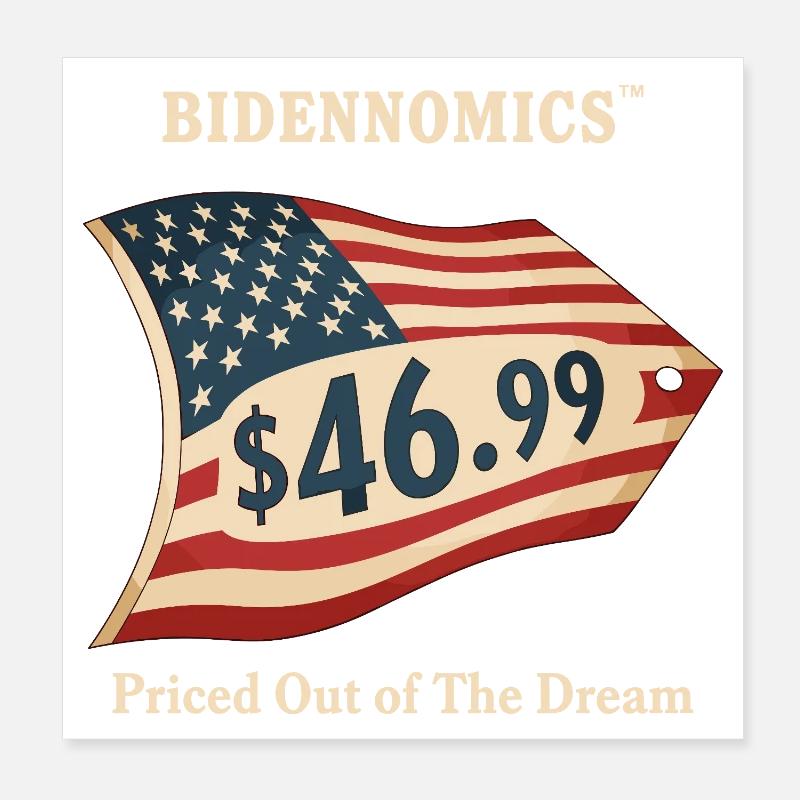 Conception d’étiquettes de prix Bidenomics Poster 20 x 20 cm