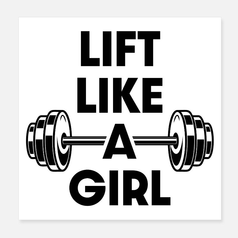 Heben Sie wie ein Mädchen Poster 20x20 cm