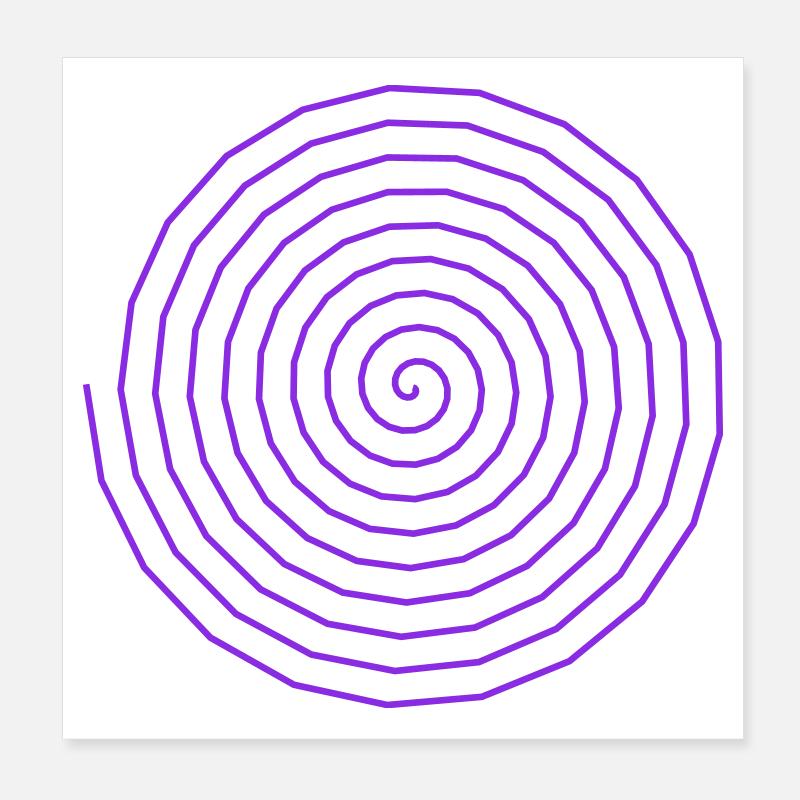 Motif en spirale coloré Poster 20 x 20 cm