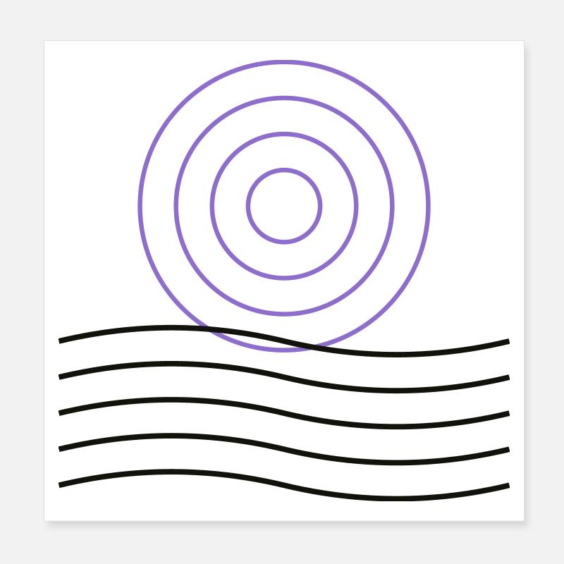 Abstract geometric circle design Poster 8" x 8" (20x20 cm)