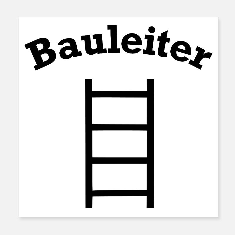 Funny Chef de Construction Design de Chantier Poster 20 x 20 cm