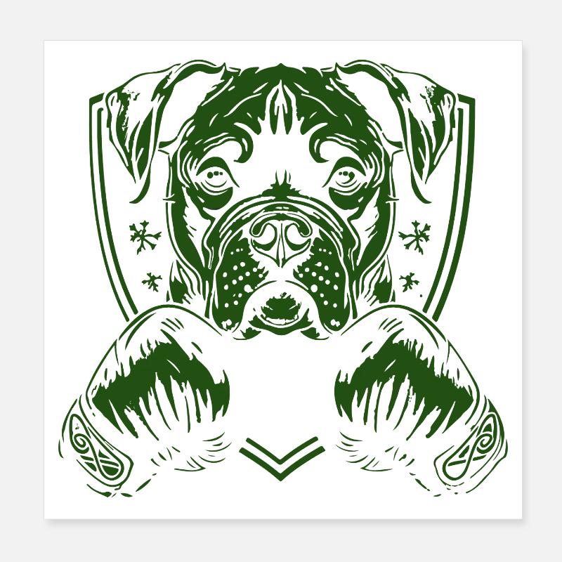 boxer-hund- Poster 20x20 cm