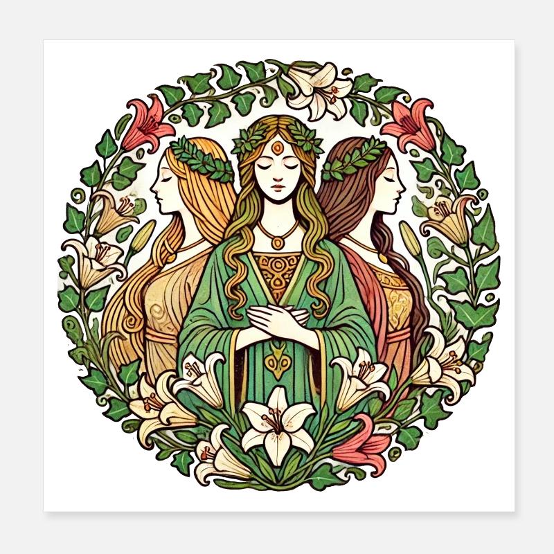 déesse de la triple lune Poster 20 x 20 cm