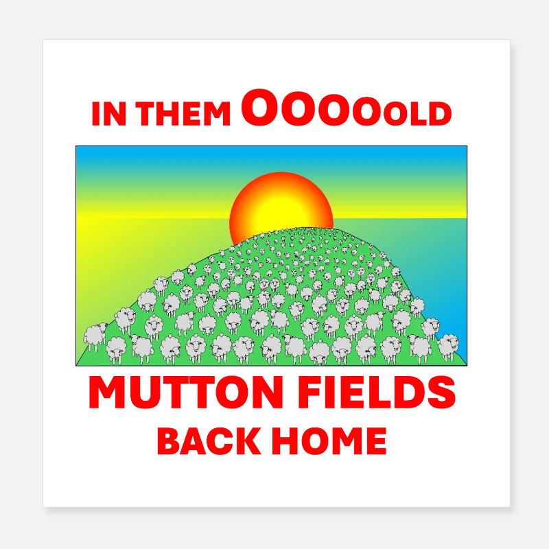 Mutton Fields Poster 8" x 8" (20x20 cm)