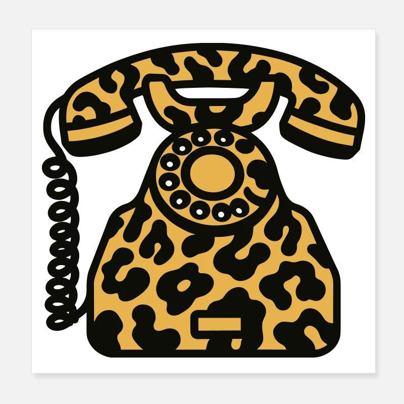 Téléphone d’époque Poster 20 x 20 cm