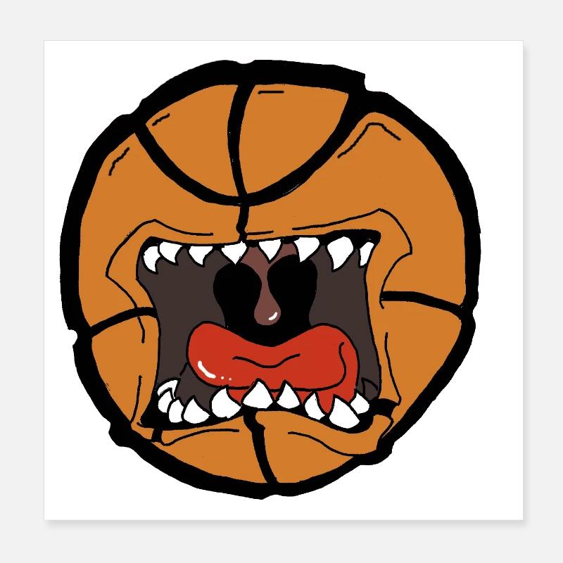 Conception explosive du ballon de basket Poster 20 x 20 cm