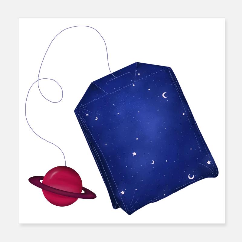 Space Tea Poster 8" x 8" (20x20 cm)