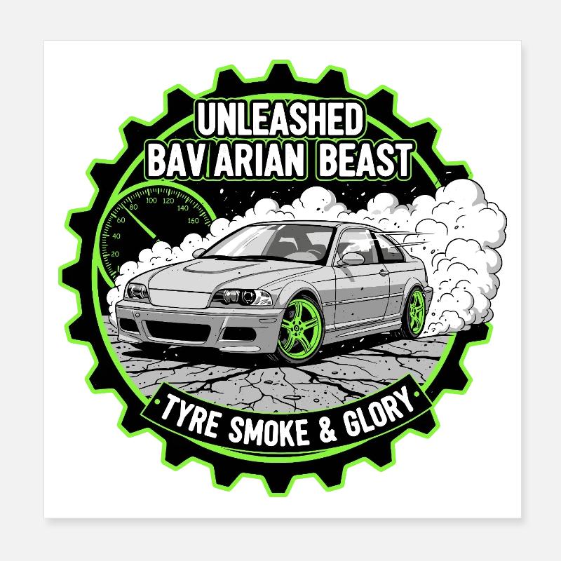 Unleashed Bavarian Beast Poster 8" x 8" (20x20 cm)