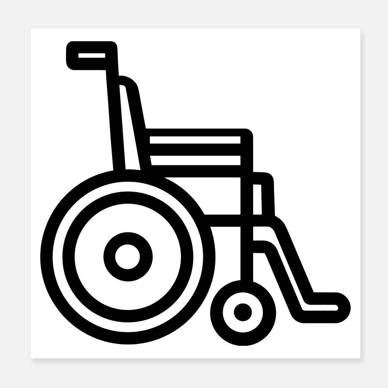 fauteuil roulant Poster 20 x 20 cm