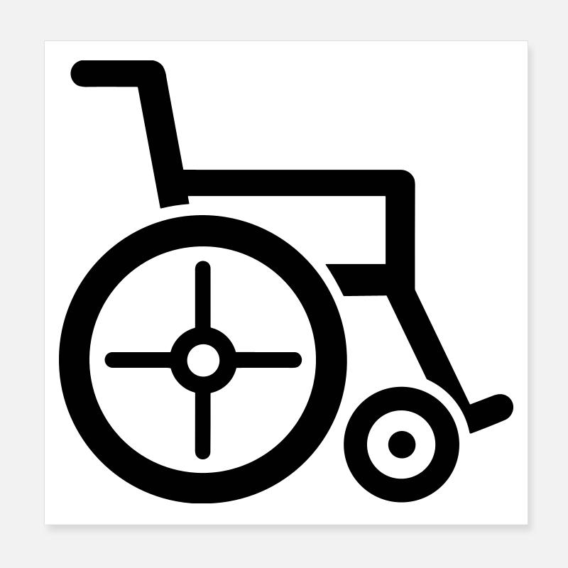fauteuil roulant Poster 20 x 20 cm